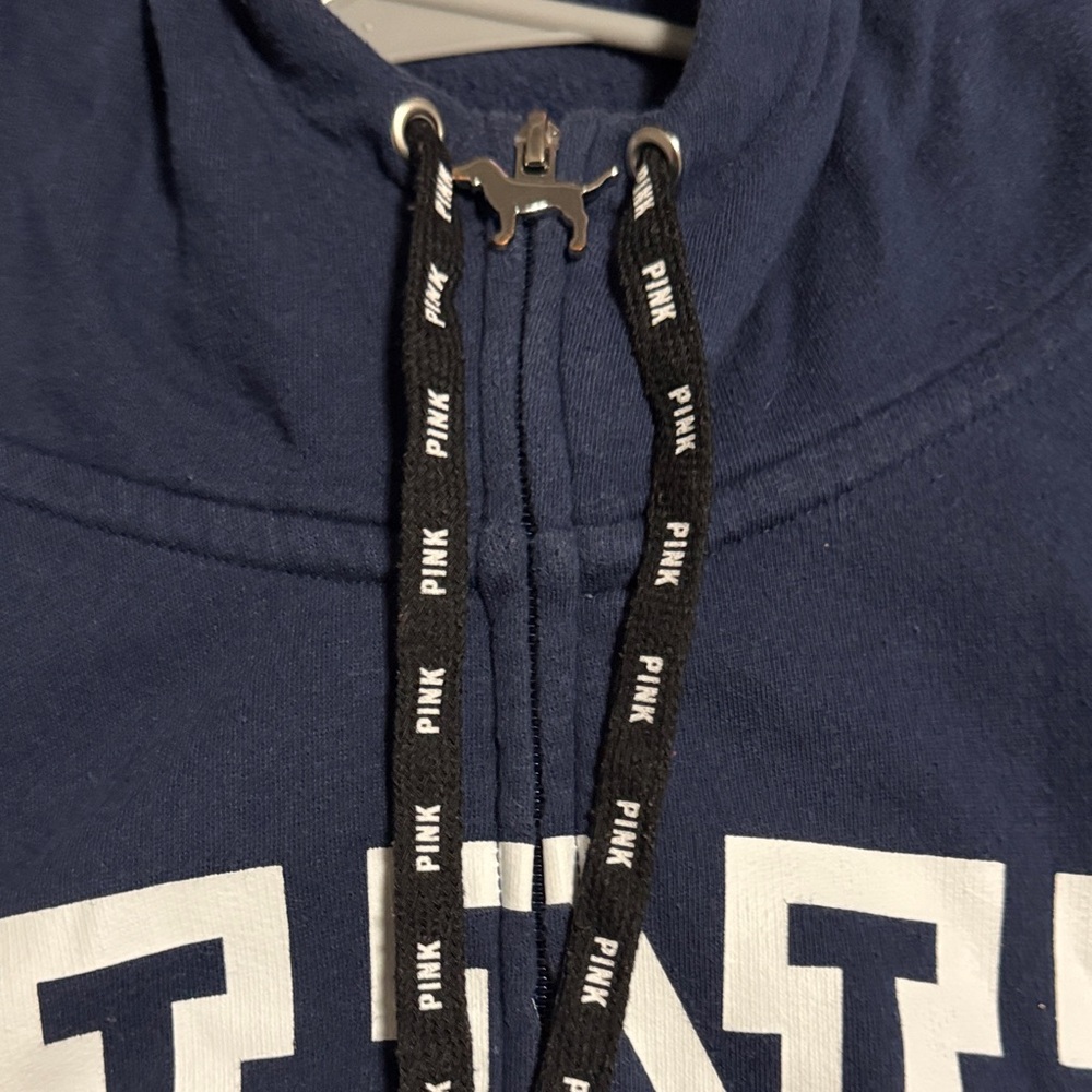 PINK Victoria's Secret Kids Blue Hoodie Jacket - Picture 4 of 9
